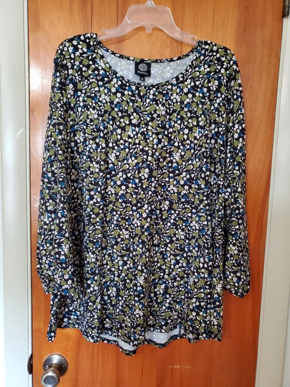 Bobeau Women's Boatneck Tunic Top - Size 2X